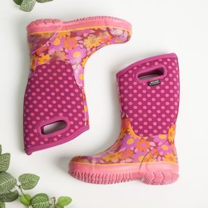 Bogs | Classic Pink Flower Dot High Boots